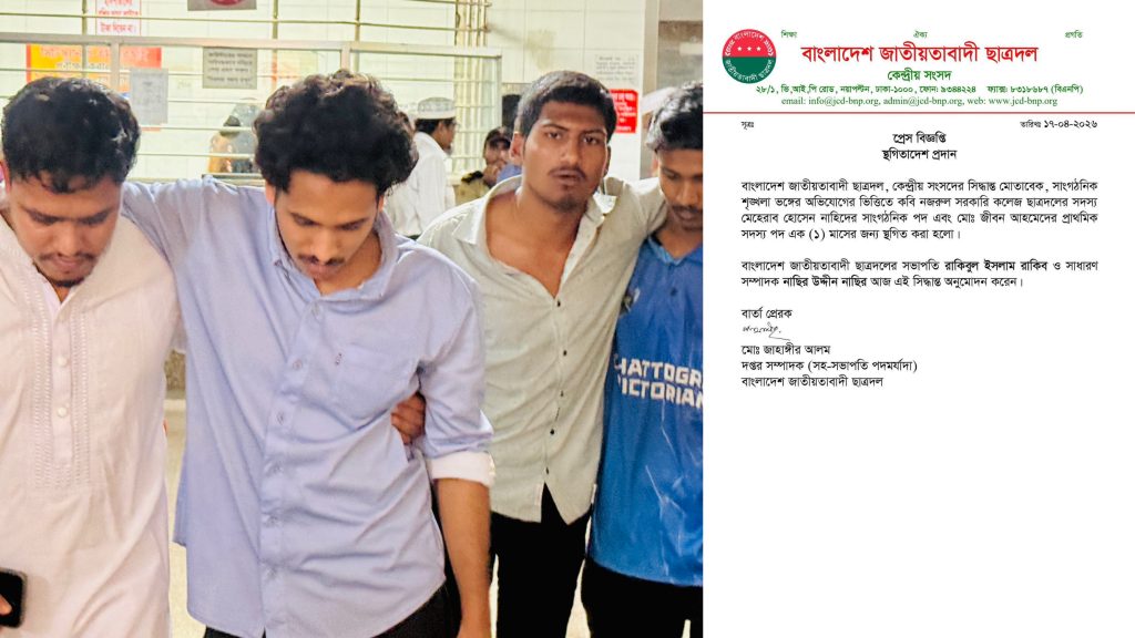 দুই সাংবাদিকের ওপর হামলার ঘটনায় কবি নজরুল কলেজ ছাত্রদলের দুই নেতার পদ স্থগিত collage_export_5DB81CF3-2BC1-4ADB-965F-D3CC33AB8F90