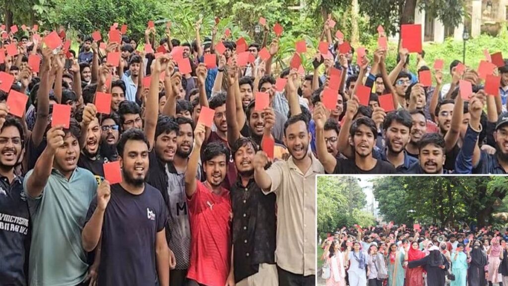 পঞ্চম দিনেও অচল চুয়েট, নতুন ভিসিকে শিক্ষার্থীদের লাল কার্ড Amardesh_Chuet-99f19f.og-image-7dc54e